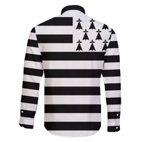Brittany Flag Style Family Matching Long Sleeve Bodycon Dress and Hawaiian Shirt Kentoch Mervel Eget Bezan Saotret - Wonder Print Shop