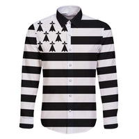 Brittany Flag Style Family Matching Off Shoulder Maxi Dress and Hawaiian Shirt Kentoch Mervel Eget Bezan Saotret - Wonder Print Shop