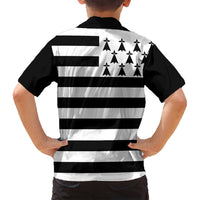 Brittany Flag Style Family Matching Off Shoulder Short Dress and Hawaiian Shirt Kentoch Mervel Eget Bezan Saotret - Wonder Print Shop