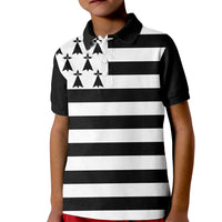 Brittany Flag Style Kid Polo Shirt Kentoch Mervel Eget Bezan Saotret - Wonder Print Shop