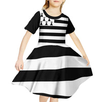 Brittany Flag Style Kid Short Sleeve Dress Kentoch Mervel Eget Bezan Saotret - Wonder Print Shop