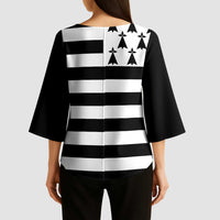 Brittany Flag Style Kimono Sleeve Blouse Kentoch Mervel Eget Bezan Saotret - Wonder Print Shop