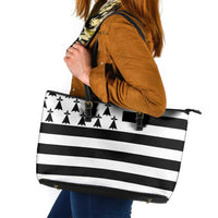 Brittany Flag Style Leather Tote Bag Kentoch Mervel Eget Bezan Saotret - Wonder Print Shop