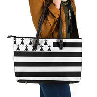 Brittany Flag Style Leather Tote Bag Kentoch Mervel Eget Bezan Saotret - Wonder Print Shop