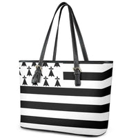 Brittany Flag Style Leather Tote Bag Kentoch Mervel Eget Bezan Saotret - Wonder Print Shop