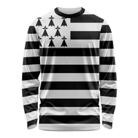 Brittany Flag Style Long Sleeve Shirt Kentoch Mervel Eget Bezan Saotret - Wonder Print Shop