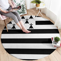 Brittany Flag Style Round Carpet Kentoch Mervel Eget Bezan Saotret - Wonder Print Shop