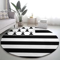 Brittany Flag Style Round Carpet Kentoch Mervel Eget Bezan Saotret - Wonder Print Shop