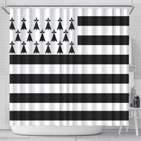 Brittany Flag Style Shower Curtain Kentoch Mervel Eget Bezan Saotret - Wonder Print Shop