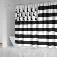 Brittany Flag Style Shower Curtain Kentoch Mervel Eget Bezan Saotret - Wonder Print Shop