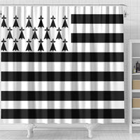 Brittany Flag Style Shower Curtain Kentoch Mervel Eget Bezan Saotret - Wonder Print Shop
