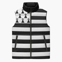Brittany Flag Style Sleeveless Puffer Jacket Kentoch Mervel Eget Bezan Saotret - Wonder Print Shop