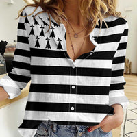 Brittany Flag Style Women Casual Shirt Kentoch Mervel Eget Bezan Saotret - Wonder Print Shop