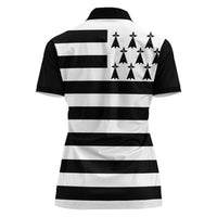 Brittany Flag Style Women Polo Shirt Kentoch Mervel Eget Bezan Saotret - Wonder Print Shop
