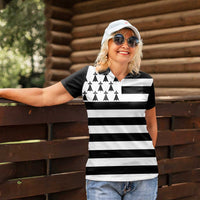 Brittany Flag Style Women Polo Shirt Kentoch Mervel Eget Bezan Saotret - Wonder Print Shop