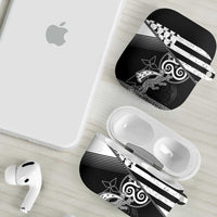 Brittany Ermine Celtic AirPods Case Black Celtic Triskels - Wonder Print Shop