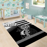 Brittany Ermine Celtic Area Rug Black Celtic Triskels - Wonder Print Shop
