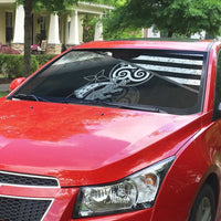 Brittany Ermine Celtic Auto Sun Shade Black Celtic Triskels - Wonder Print Shop