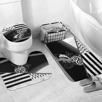 Brittany Ermine Celtic Bathroom Set Black Celtic Triskels - Wonder Print Shop