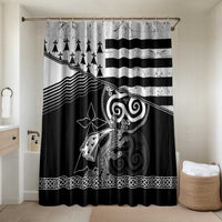 Brittany Ermine Celtic Bathroom Set Black Celtic Triskels - Wonder Print Shop
