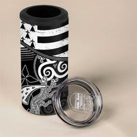 Brittany Ermine Celtic 4 in 1 Can Cooler Tumbler Black Celtic Triskels - Wonder Print Shop