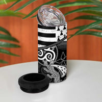 Brittany Ermine Celtic 4 in 1 Can Cooler Tumbler Black Celtic Triskels - Wonder Print Shop