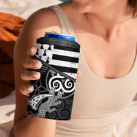 Brittany Ermine Celtic 4 in 1 Can Cooler Tumbler Black Celtic Triskels - Wonder Print Shop