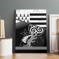 Brittany Ermine Celtic Canvas Wall Art Black Celtic Triskels - Wonder Print Shop