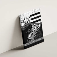 Brittany Ermine Celtic Canvas Wall Art Black Celtic Triskels - Wonder Print Shop