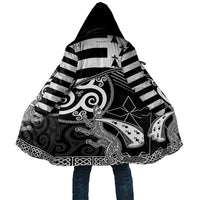 Brittany Ermine Celtic Cloak Black Celtic Triskels - Wonder Print Shop