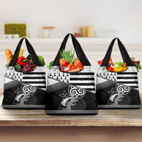 Brittany Ermine Celtic Grocery Bag Black Celtic Triskels - Wonder Print Shop
