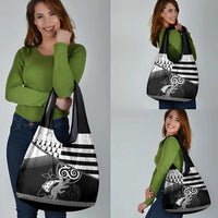 Brittany Ermine Celtic Grocery Bag Black Celtic Triskels - Wonder Print Shop