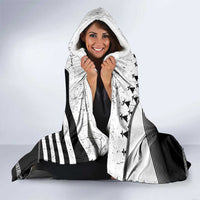 Brittany Ermine Celtic Hooded Blanket Black Celtic Triskels - Wonder Print Shop