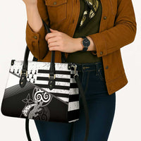 Brittany Ermine Celtic Leather Bag Black Celtic Triskels - Wonder Print Shop