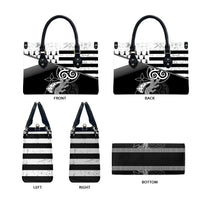 Brittany Ermine Celtic Leather Bag Black Celtic Triskels - Wonder Print Shop