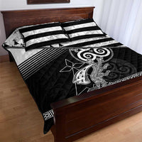 Brittany Ermine Celtic Quilt Bed Set Black Celtic Triskels - Wonder Print Shop