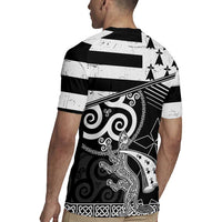 Brittany Ermine Celtic Rugby Jersey Black Celtic Triskels - Wonder Print Shop