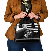 Brittany Ermine Celtic Shoulder Handbag Black Celtic Triskels - Wonder Print Shop