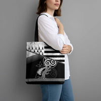 Brittany Ermine Celtic Tote Bag Black Celtic Triskels - Wonder Print Shop