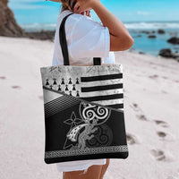 Brittany Ermine Celtic Tote Bag Black Celtic Triskels - Wonder Print Shop