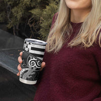 Brittany Ermine Celtic Tumbler Cup Black Celtic Triskels - Wonder Print Shop