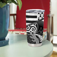 Brittany Ermine Celtic Tumbler Cup Black Celtic Triskels - Wonder Print Shop