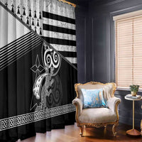 Brittany Ermine Celtic Window Curtain Black Celtic Triskels - Wonder Print Shop