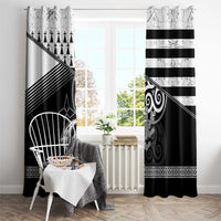 Brittany Ermine Celtic Window Curtain Black Celtic Triskels - Wonder Print Shop