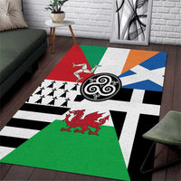 Celtic Nations Flag Area Rug Six Celtic Countries Heritage - Wonder Print Shop