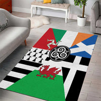 Celtic Nations Flag Area Rug Six Celtic Countries Heritage - Wonder Print Shop