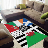 Celtic Nations Flag Area Rug Six Celtic Countries Heritage - Wonder Print Shop