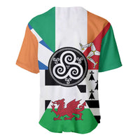 Celtic Nations Flag Baseball Jersey Six Celtic Countries Heritage - Wonder Print Shop