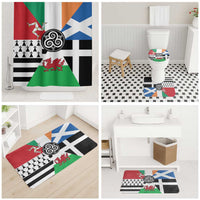 Celtic Nations Flag Bathroom Set Six Celtic Countries Heritage - Wonder Print Shop