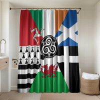 Celtic Nations Flag Bathroom Set Six Celtic Countries Heritage - Wonder Print Shop